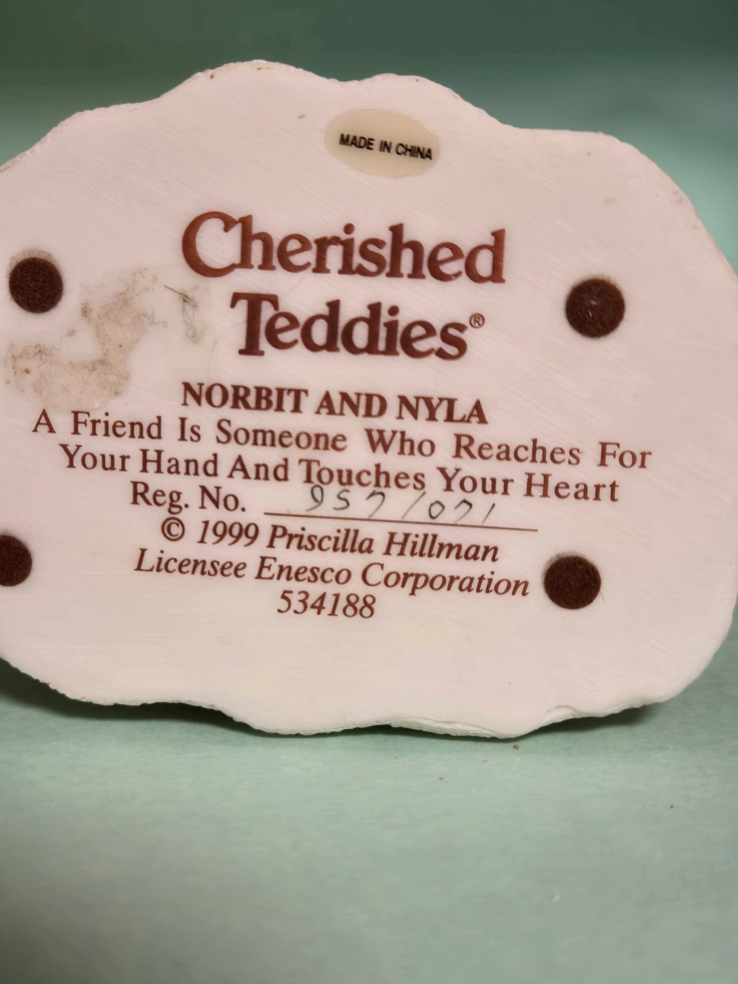 Cherished Teddies - Norbit and Nyla figure